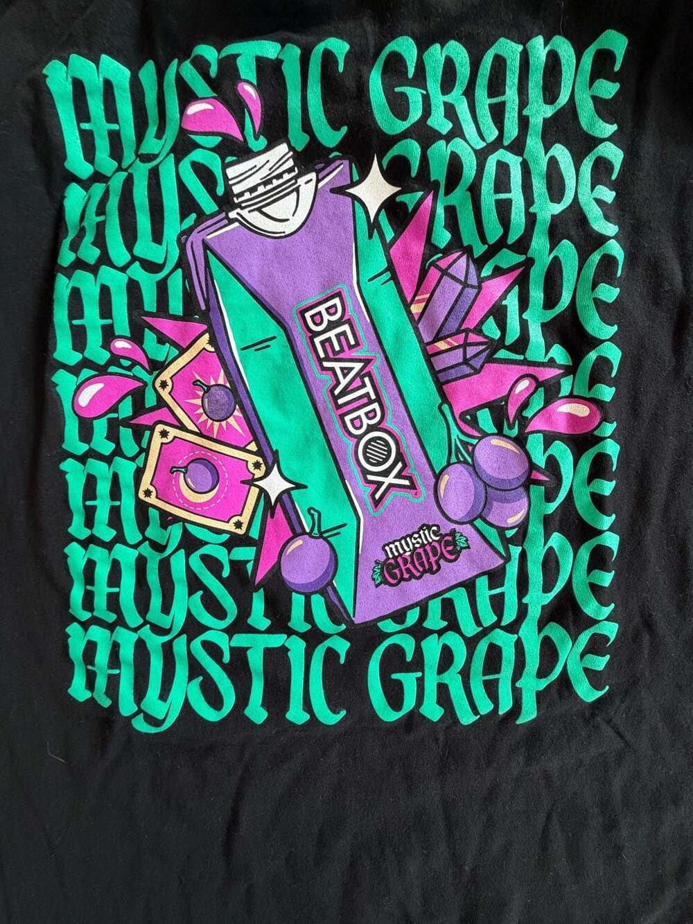 LImited Ed. BeatBox Beverages 'Mystic Grape' Logo Long Sleeve T-Shirt Large